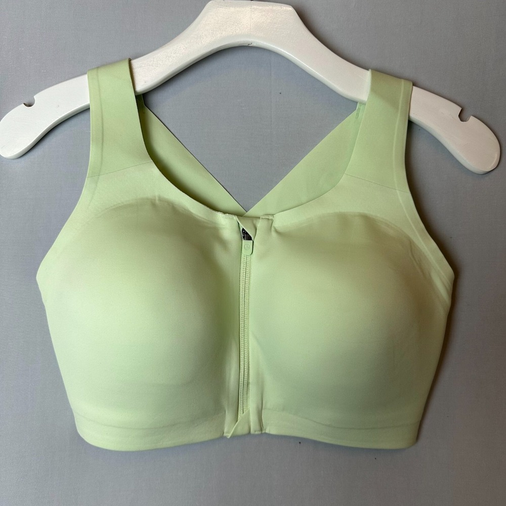 Lululemon Bra Womens 32C Green Sports Enlite Front Zip‎ High Support Running - Picture 2 of 13